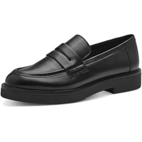 Marco Tozzi Damen Loafer ohne Absatz aus Kunstleder Klassisch, Schwarz (Black), 38