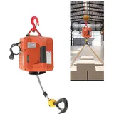 QWEXOB Elektrische Seilwinde 500KG, 1500W Elektrischer Seilzug Tragbarer Winden Hebezeuge 230V mit Drahtlose Fernbedienung 7.6m/25ft Maximale Hubhöhe für Anheben 5M/min