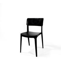 VEBA Wing Chair Schwarz, Stapelstuhl Kunststoff