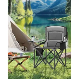 Songmics Campingstuhl Klappstuhl Grau
