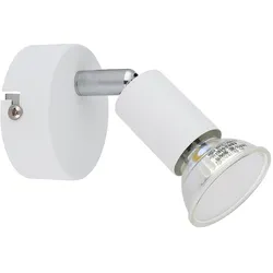Wandlampe Wandleuchte Spotlampe weiß Wohnzimmerlampe verstellbar H 8,5cm