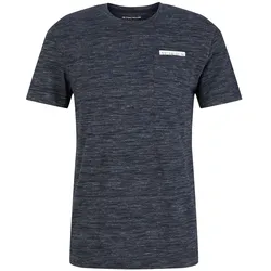 Tom Tailor T-Shirt Kurzarmshirt in Melange-Optik mit Brusttasche