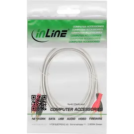 InLine Audiokabel 2x Cinch-Stecker/Stecker weiß / gold 2,0m (89938W)
