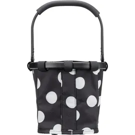 Reisenthel carrybag XS frame dots white – Stabiler Einkaufskorb mit praktischer Innentasche – Elegantes und wasserabweisendes Design