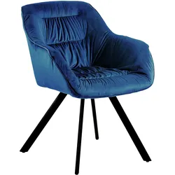 Moderne Esszimmerstühle - schicke Esstischstühle in Velvetoptik gepolsterte Stühle für Wohn- und Esszimmer 2 St. Navi