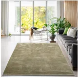 Gino Falcone Teppich Corduletta UNI, rechteckig, Höhe: 10 mm, Kurzflor, meliert, moderne Cord Struktur, mit Fransen grün 40 cm x 60 cm x 10 mm