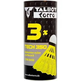 Talbot Torro Talbot-Torro® Badminton Ball Tech 350, 3er Gelb, 3 Stück