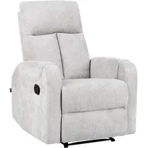 Beliani Fernsehsessel Somero Mit Fußstütze Stoff Grau