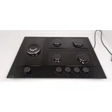 GASLINE Einbau Gasherd, 5 flammig,Glaskeramik Gaskochfeld, GAG70GLG, 3,8kW WOK Brenner, Sabaf-Brenner, Erdgas/Propangas, Elektrische 1-Handzündung... Thermoelektrische Zündsicherung
