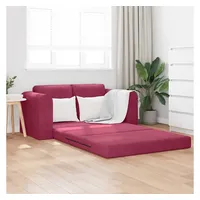 vidaXL Boden-Sofa-Bett 2-in-1 Burgunderrot 148x71x83 cm Samt