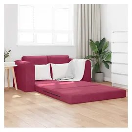 vidaXL Boden-Sofa-Bett 2-in-1 Burgunderrot 148x71x83 cm Samt