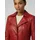 Ricano Lucy, Damen, Ledermantel (Slim Fit) – echtes Lamm Leder – Einreiher rot, L, - L