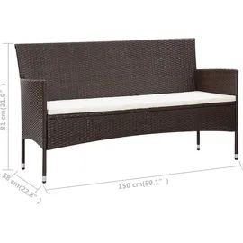vidaXL Garten-Lounge-Set 5-tlg. braun 45892