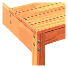 vidaXL Picknicktisch Wachsbraun 110x134x75 cm Massivholz Kiefer