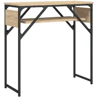 VidaXL Konsolentisch mit Ablage Sonoma-Eiche 75x30x75cm Holzwerkstoff