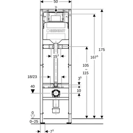 Geberit Duofix Vorwandelement mit Sigma UP-Spülkasten H: 175 cm