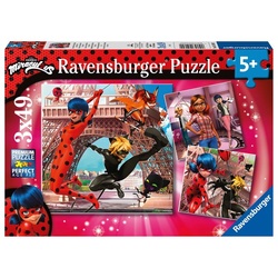 Puzzle Ravensburger Unsere Helden Ladybug und Cat Noir 3 X 49 Teile