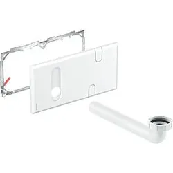 Geberit Abdeckplatte 116426111 weiß, für Waschtischarmatur mit UP-Funktionsbox, UP-Geruchsverschluss, Kunststoff