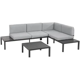 Outdoor Edge Gartenlounge 3-teilig Loungeset anthrazit/grau