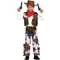 Fiestas GUiRCA Cowboy Kostüm Kinder Jungen - Alter 5-6 Jahre - Texaner Rodeo Kostüm - Wilder Westen Länder Kostüm für Karneval, Fasching, Fastnacht, Halloween, Indianer Kostüm Kinder Party
