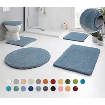 KLEINE WOLKE Badematte RELAX Blau 30 x 30 cm mit Ausschnitt