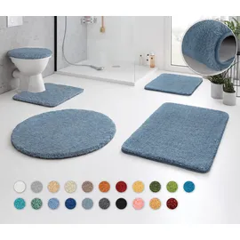 KLEINE WOLKE Badematte RELAX Blau 30 x 30 cm mit Ausschnitt