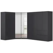 Rauch Schrank-Set RAUCH "Kleiderschrank Schrank Garderobe Wäscheschrank COSTA mit Spiegel", grau (graumetallic), B:208cm H:197cm T:298cm, Holzwerkstoff, Kastenmöbel-Sets, viel Platz, grifflose Front und Push-to-Open Funktion MADE IN GERMANY