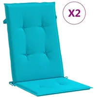 VidaXL Hochlehner-Auflagen 2 Stk. Türkis Stoff