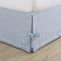 Laura Ashley Home Bettvolant aus Baumwolle, gerüscht, leicht und klassischer Stil (Hedy Blue, King)