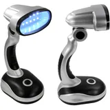 EAXUS LED Schreibtischlampe Silber