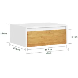 SoBuy Nachttisch mit Schublade und Led-licht FBT174-E-WN