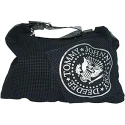 RAMONES Punkrock-Band Schulter-Tasche Damen Handtasche mit breitem Riemen LM108440RAMO Schwarz/Grau - One-Size