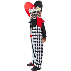 Two Face Horror Harlekin Kinderkostüm - Kinder-4-6-Jahre