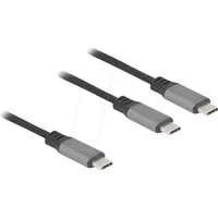DeLock 81271 - Ladekabel, 2in1, C zu 2x C,