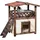 Kerbl Katzenhaus 4-Seasons Deluxe beheizbar 88x57x77 cm Dunkelbraun/Rot