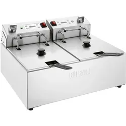 Buffalo Doppel-Elektrofritteuse mit Timer 2x5Ltr