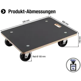 Metafranc WU0822020 Transportroller PA Traglast (max.): 400 kg 590 mm x 490 mm x 140 mm Anzahl