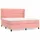 vidaXL Boxspringbett mit Matratze Rosa 180x200 cm Samt