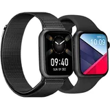 dcu advance tecnologic Colorful 2 BT 44,5 mm Metallgehäuse schwarz Silikonarmband schwarz One Size