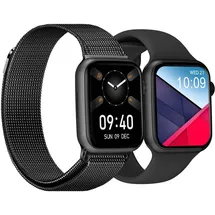 dcu advance tecnologic Colorful 2 BT 44,5 mm Metallgehäuse schwarz Silikonarmband schwarz One Size