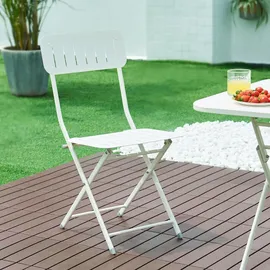 [en.casa] Campingstuhl Set Sande Weiß