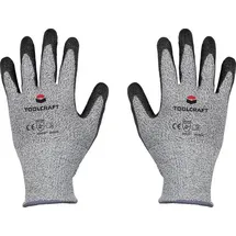 TOOLCRAFT TO-5621607 HPPE-Faser, Polyester, Kunstfaser, Polyurethan Schnittschutzhandschuh Größe (Handschuhe): 9 EN 388 CAT II