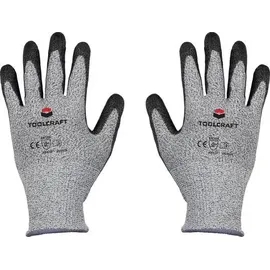 TOOLCRAFT TO-5621607 HPPE-Faser, Polyester, Kunstfaser, Polyurethan Schnittschutzhandschuh Größe (Handschuhe): 9 EN 388 CAT II