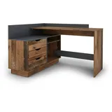 byLIVING Eckschreibtisch Belfast Eiche / Braun