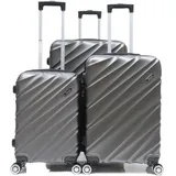 Cheffinger Reisekoffer Koffer 3 tlg Hartschale Trolley Set Kofferset Handgepäck Gepäck Reisetasche ABS-05