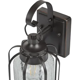 Beliani Außenwandleuchte Metall 36 cm 1er Set Schwarz