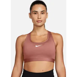 Nike Swoosh Medium Support - Sport-BH mit Polster - Smokey Mauve - L