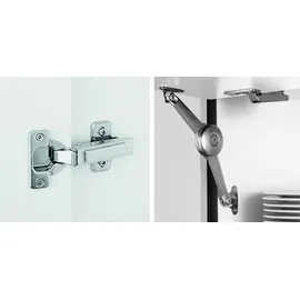 Impuls Küchen Seitenschrank Valencia 30 x 57,6 x 190,7 cm Weiß