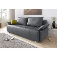 Collection AB Schlafsofa Kunstleder 2-Sitzer Grau