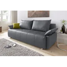 Collection AB Schlafsofa Kunstleder 2-Sitzer Grau